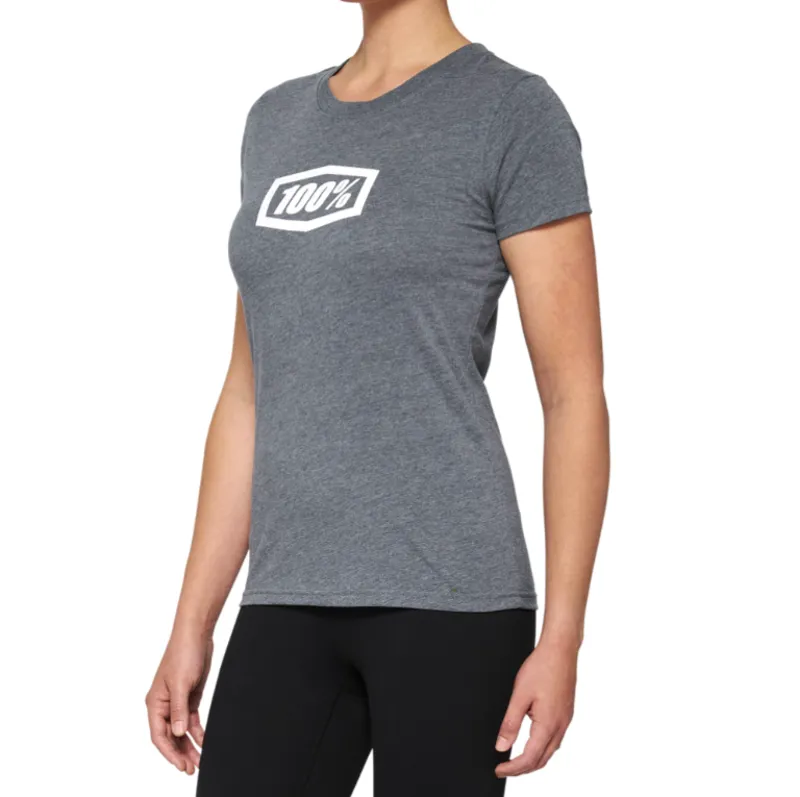 100 Percent Icon Womens Short Sleeve Tech Tee - Grey